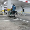ตีเส้นช่องจอดรถอาคารจอดรถโรงแรมดุสิตธานี
