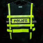 เสื้อเซฟตี้สะท้อนแสงสภ.อ. หลังสวนด้านหน้า POLICE ด้านหลัง