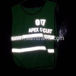 เสื้อกั๊กจราจรสะท้อนแสงสีขียว APEX CIRCUIT ด้านหน้าสะท้อนแสง