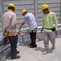 ราวเหล็กกันถนนที่นิสสัน มอเตอร์ (ประเทศไทย) ปริมาณ 407 เมตร