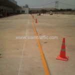 Road line marking at DHL Bangna km.23