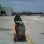 Thermoplastic line marking at DHL Bangna km.23