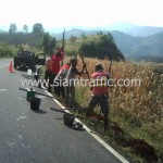 ติดตั้ง highway guardrail แขวงการทางแพร่