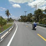 Guard Rail ราวเหล็กลูกฟูก ติดตั้งที่ตำบลงิ้วราย อำเภอนครชัยศรี จังหวัดนครปฐม
