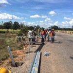 Guard rail installation from Sisophon km.29+000 to Samrong Cambodia