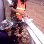 guard rail installation ศูนย์สร้างทางหล่มสัก กรมทางหลวง