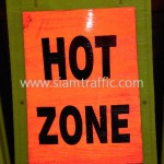 ป้ายขาตั้งเซฟตี้ hot zone สะท้อนแสง