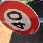 Installation Road Sign at Sisophon to Samrong Cambodia