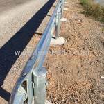 Installation guardrail at Cambodia Northwest Provincial Road Improvement Project NR56