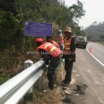 galvanized w beam guard rails crash barrier แขวงทางหลวงอุตรดิตถ์ที่ 1 ทางหลวงหมายเลข 11 และทางหลวงหมายเลข 1054