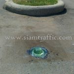 ลูกแก้วสะท้อนแสง 360 องศา สีเหลือง SIGLITE ติดตั้งที่ The Palm พัฒนาการ