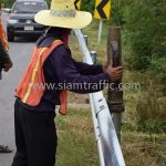 guard rail กรมทางหลวง แขวงทางหลวงฉะเชิงเทรา ปริมาณงาน 1,152 เมตร