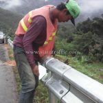 guard rails CLASS 1 TYPE 2 จำนวน 528 เมตร บนทางหลวงหมายเลข 4091 ตอน บางสีกิ้ม – เขาค่าย แขวงทางหลวงระนอง