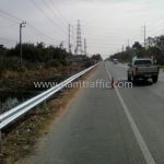 w-beam guardrails ในทางหลวงหมายเลข 3117 ตอน คลองด่าน - บางบ่อ