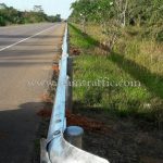 W-Beam Guard rail CLASS I TYPE II ทางหลวงหมายเลข 41 ปริมาณงาน 588 เมตร