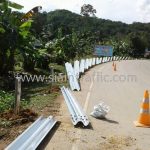 w beam galvanized highway guard rail บนทางหลวงหมายเลข 4091 ตอน บางสีกิ้ม - เขาค่าย