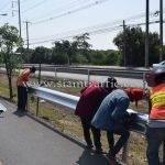 guard rail แขวงทางหลวงสมุทรปราการ ปริมาณงาน 1,200 เมตร