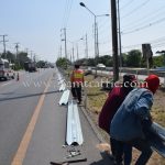 w-beam guard rails แขวงทางหลวงสมุทรปราการ ปริมาณงาน 1,200 เมตร