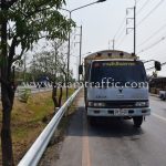 งานติดตั้ง guard rails Class I Type I ปริมาณงาน 1,200 เมตร บางปิ้ง – บางตำหรุ แขวงทางหลวงสมุทรปราการ