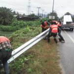 guard rails บนทางหลวงหมายเลข 4006 ตอน ราชกรูด - วังตะกอ