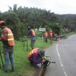 guard rail กรมทางหลวง บนทางหลวงหมายเลข 4006 ตอน ราชกรูด - วังตะกอ ระหว่าง กม.16+000 - กม.50+000