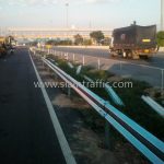 W-Beam Guardrail ทางหลวงหมายเลข 35 ตอน นาโคก - แพรกหนามแดง - วังมะนาว ระหว่าง กม.80+000 - กม.83+000 ปริมาณงาน 1,152 เมตร