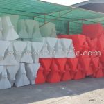 water filled road barriers สีส้ม จำนวน 50 ใบ สีขาว จำนวน 50 ใบ