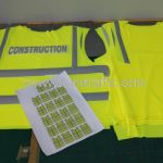 เสื้อสะท้อนแสงจราจร ปตท. รีดข้อความสะท้อนแสง "CONSTRUCTION"