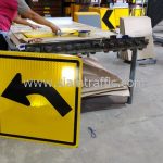 ป้ายเตือนทางโค้งซ้าย ต.1 (Left bend sign) ส่งออกประเทศพม่า