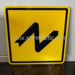 Double bend to right and to left sign export to Yangon Myanmar
