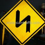 Double bend to left and to right sign export to Yangon Myanmar