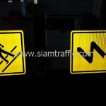 Pedestrian crossing sign and Double bend to left and to right sign export to Myanmar