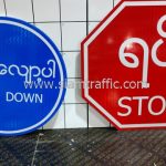 Slow down sign and Stop sign export to Myanmar