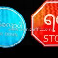 Slow down sign and Stop sign import from Bangkok