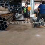 ราวเหล็กลูกฟูก ส่งไปอำเภอดอนเจดีย์ จังหวัดสุพรรณบุรี