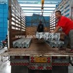 ราวเหล็กลูกฟูกกั้นขอบทาง ปลายทางเกาะเต่า จังหวัดสุราษฎร์ธานี