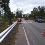 งานติดตั้ง guardrail ทางหลวงพิเศษหมายเลข 9 ตอน บางปะอิน – คลองพระยาสุเรนทร์ ปริมาณงานรวม 5,040 เมตร