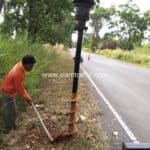 งานติดตั้งเหล็กราวลูกฟูก ทางหลวงพิเศษหมายเลข 9 ตอน บางปะอิน – คลองพระยาสุเรนทร์ ปริมาณงานรวม 5,040 เมตร