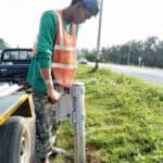 ราวกันอันตราย เสียบญวน – กระบุรี จังหวัดระนอง ปริมาณงานรวม 2,316 เมตร