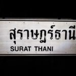 ป้ายแนะนำ น.2 จังหวัดสุราษฎร์ธานี SURAT THANI ขนาด 75 x 210 เซนติเมตร สำหรับงานป้ายทางหลวงแผ่นดินหมายเลข 401