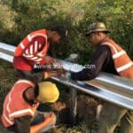 การ์ดเรล ติดตั้งที่ทางหลวงหมายเลข 305 ตอน คลอง 14 - องครักษ์ ตอน 1