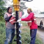 ราวเหล็กลูกฟูก ติดตั้งที่ทางหลวงหมายเลข 305 ตอน คลอง 14 - องครักษ์ ตอน 1