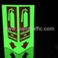 ป้ายแบบพับเรืองแสง สัญญาณแจ้งเหตุเพลิงไหม้ สามเหลี่ยม ขนาด 15 x 15 x 30 เซนติเมตร