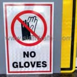 ป้ายสัญลักษณ์ NO GLOVES ขนาด 30 x 45 เซนติเมตร บริษัท เมมเบอร์เทค จำกัด ป้ายสัญลักษณ์ NO GLOVES ขนาด 30 x 45 เซนติเมตร บริษัท เมมเบอร์เทค จำกัด
