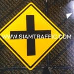 ป้ายเตือน ต.11 หรือป้ายเตือนสี่แยก ขนาด 60 x 60 ซม.