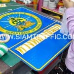 ป้ายแนะนำ น.1 พร้อมโลโก้ ทช. หรือป้ายหมายเลขทางหลวงชนบท ขนาดป้าย 80 x 100 ซม.