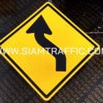 ป้ายเตือนทางโค้งกลับเริ่มซ้าย ต.5 ขนาด 60 x 60 ซม.