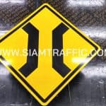 ป้ายเตือน ต.25 ป้ายเตือนสะพานแคบ ขนาด 60 x 60 ซม.