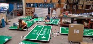 ป้ายโอเวอร์แฮงค์ (Overhang) แบบแขวน กทม. ขนาด 120 x 240 ซม.