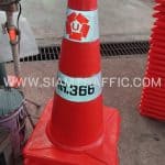 กรวยจราจร แถบบนสกรีนโลโก้ SEC